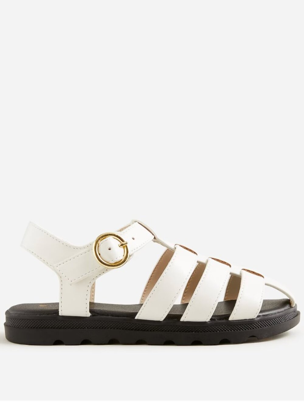J.Crew Girls' fisherman lug sole sandals-BP443-Size K3-IVORY-NEW